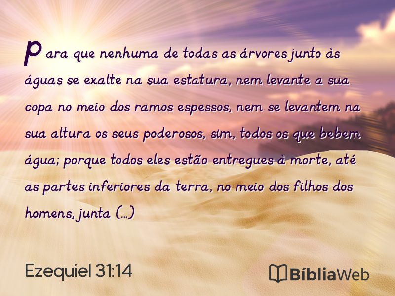 Ezequiel 31:14 em imagem para compartilhar