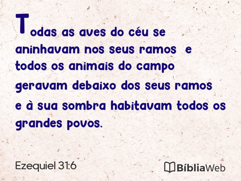 Ezequiel 31:6 em imagem para compartilhar