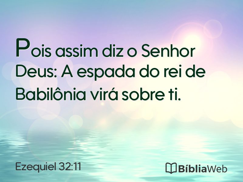Ezequiel 32:11 em imagem para compartilhar
