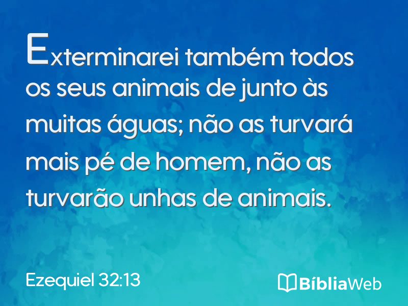 Ezequiel 32:13 em imagem para compartilhar