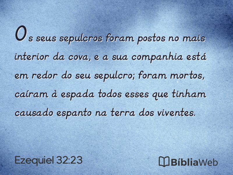 Ezequiel 32:23 em imagem para compartilhar