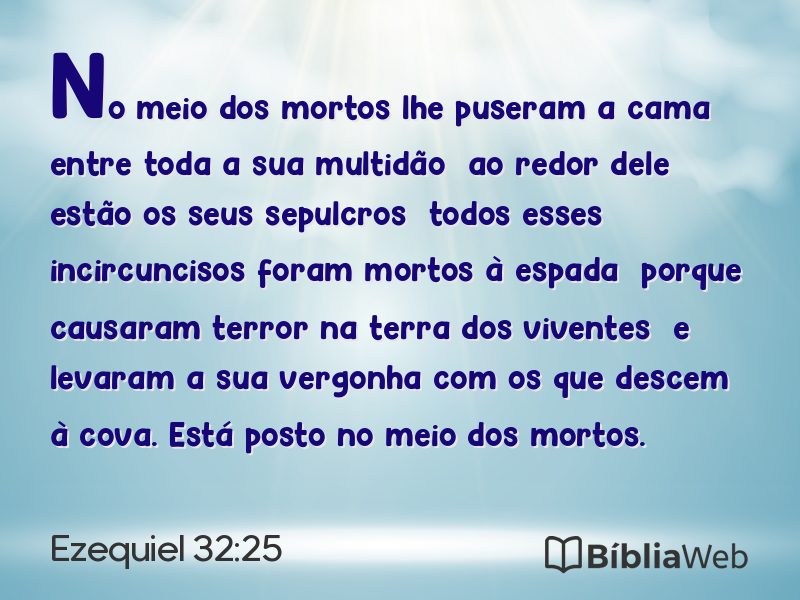 Ezequiel 32:25 em imagem para compartilhar