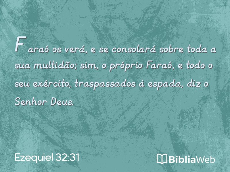 Ezequiel 32:31 em imagem para compartilhar