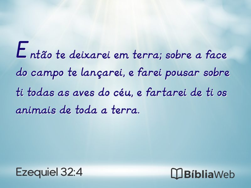 Ezequiel 32:4 em imagem para compartilhar