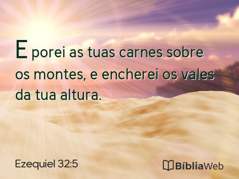 Ezequiel 32:5 em imagem para compartilhar