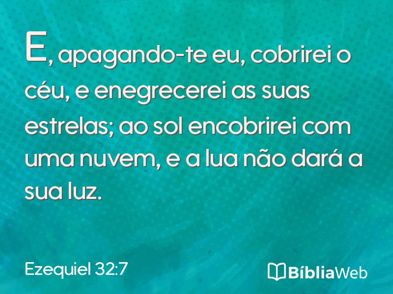 Ezequiel 32:7 em imagem para compartilhar