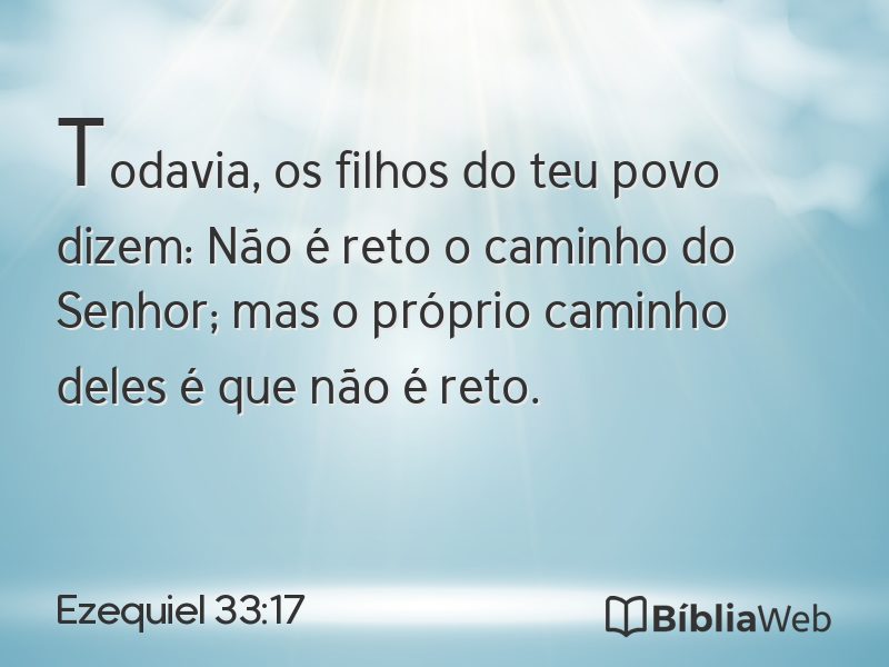 Ezequiel 33:17 em imagem para compartilhar