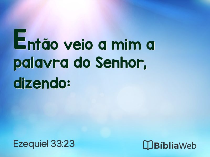 Ezequiel 33:23 em imagem para compartilhar