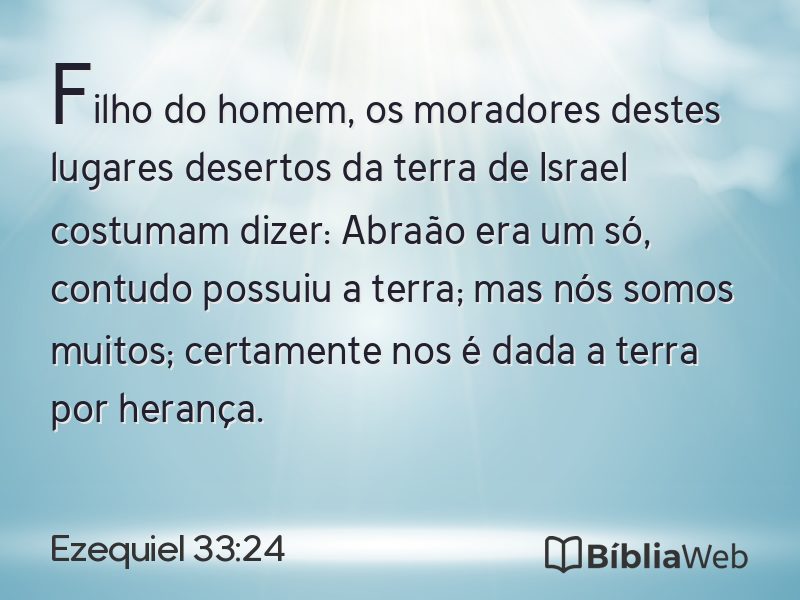 Ezequiel 33:24 em imagem para compartilhar