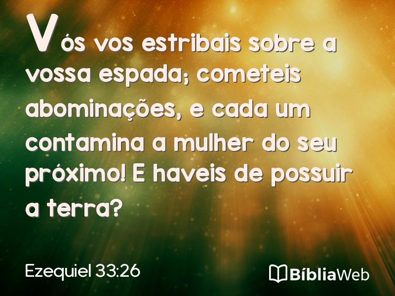 Ezequiel 33:26 em imagem para compartilhar