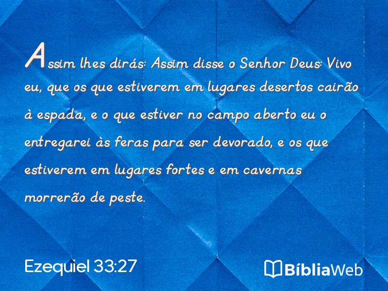 Ezequiel 33:27 em imagem para compartilhar