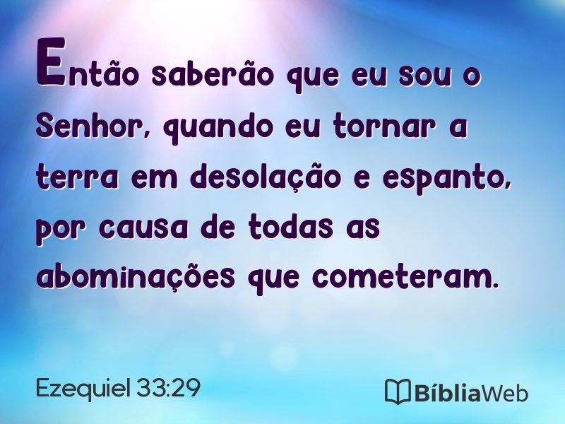 Ezequiel 33:29 em imagem para compartilhar
