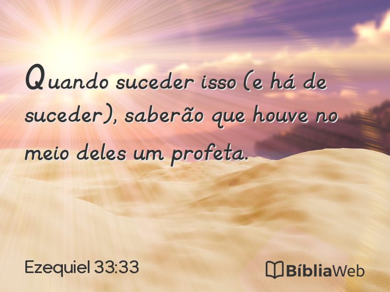 Ezequiel 33:33 em imagem para compartilhar