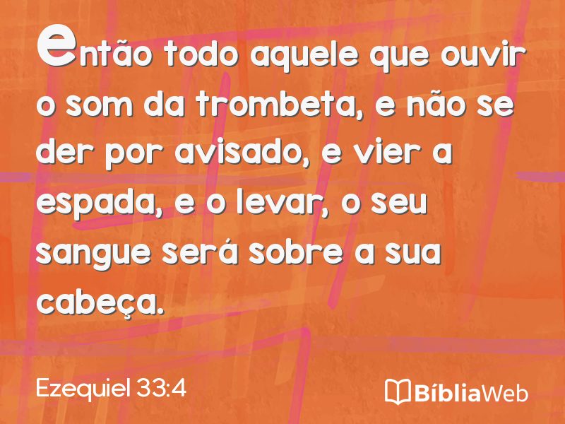 Ezequiel 33:4 em imagem para compartilhar