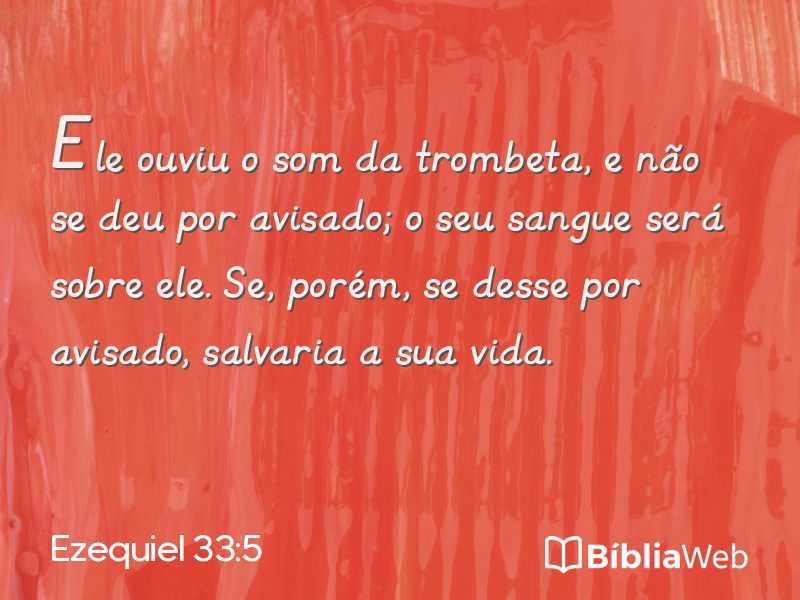 Ezequiel 33:5 em imagem para compartilhar