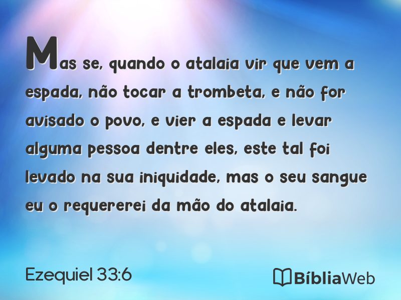 Ezequiel 33:6 em imagem para compartilhar