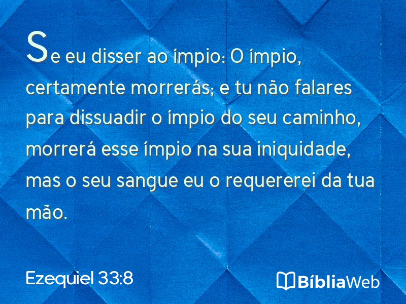 Ezequiel 33:8 em imagem para compartilhar