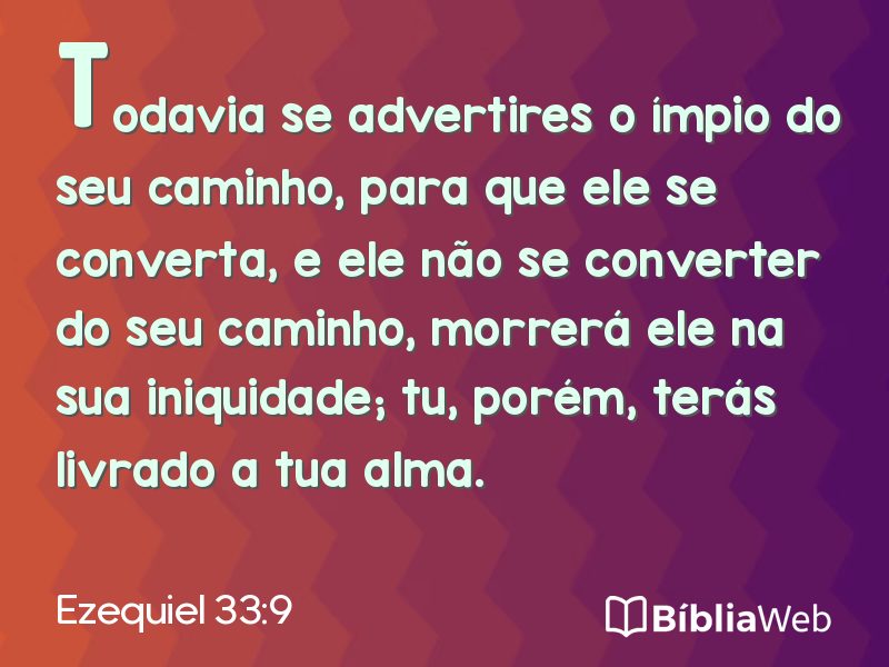 Ezequiel 33:9 em imagem para compartilhar