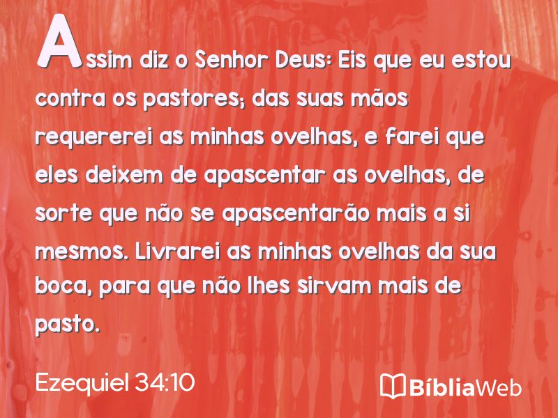 Ezequiel 34:10 em imagem para compartilhar