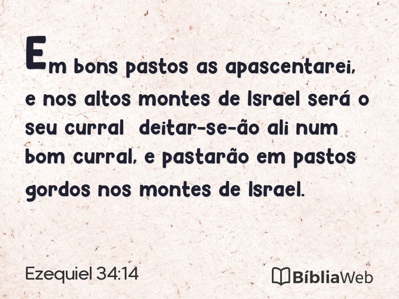 Ezequiel 34:14 em imagem para compartilhar