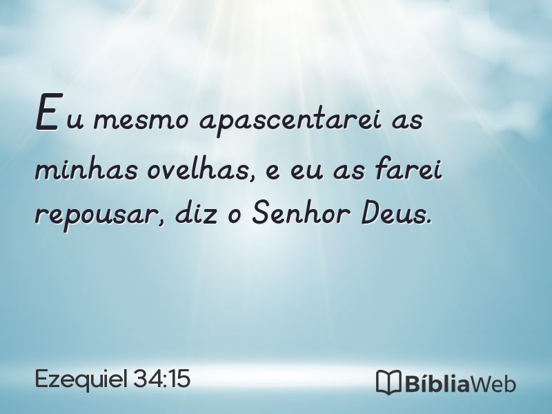 Ezequiel 34:15 em imagem para compartilhar