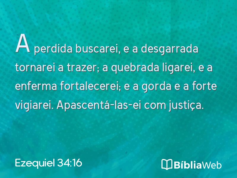 Ezequiel 34:16 em imagem para compartilhar