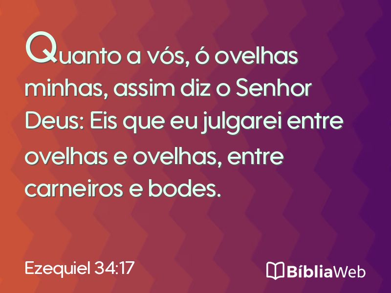Ezequiel 34:17 em imagem para compartilhar