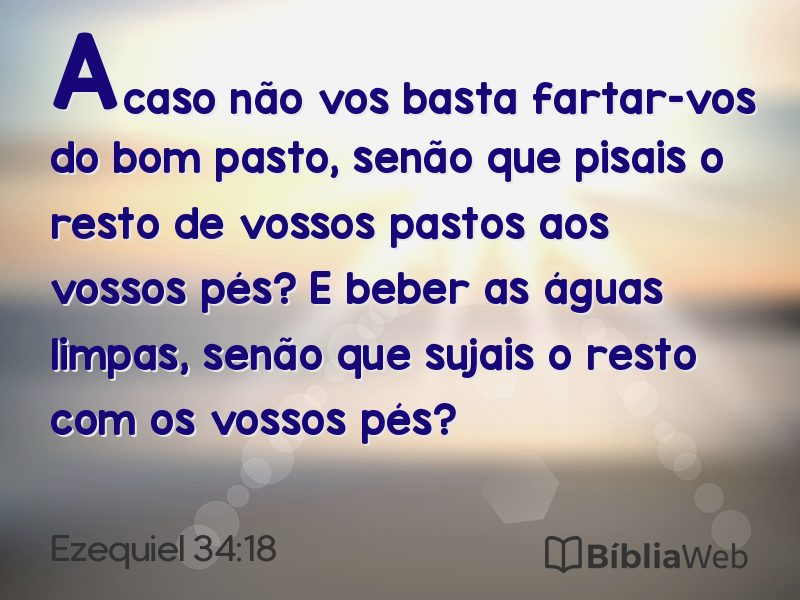 Ezequiel 34:18 em imagem para compartilhar
