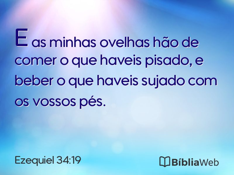 Ezequiel 34:19 em imagem para compartilhar