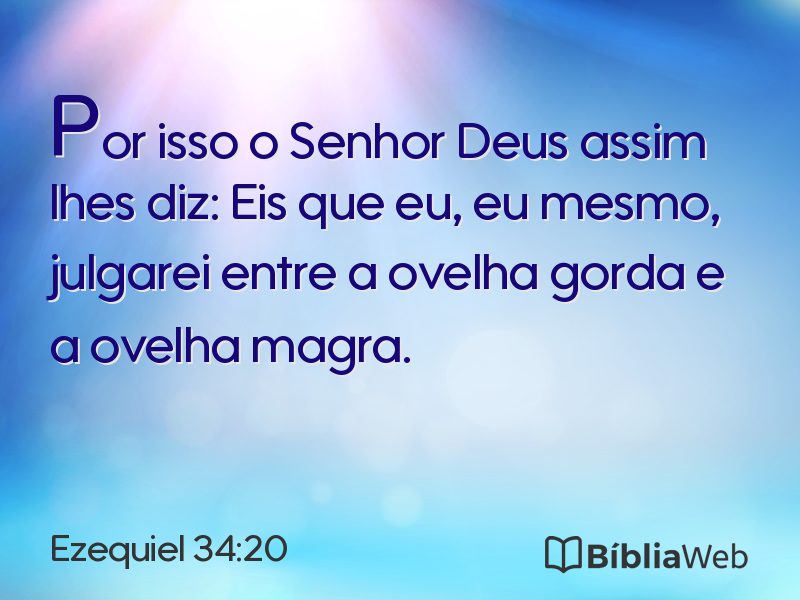 Ezequiel 34:20 em imagem para compartilhar