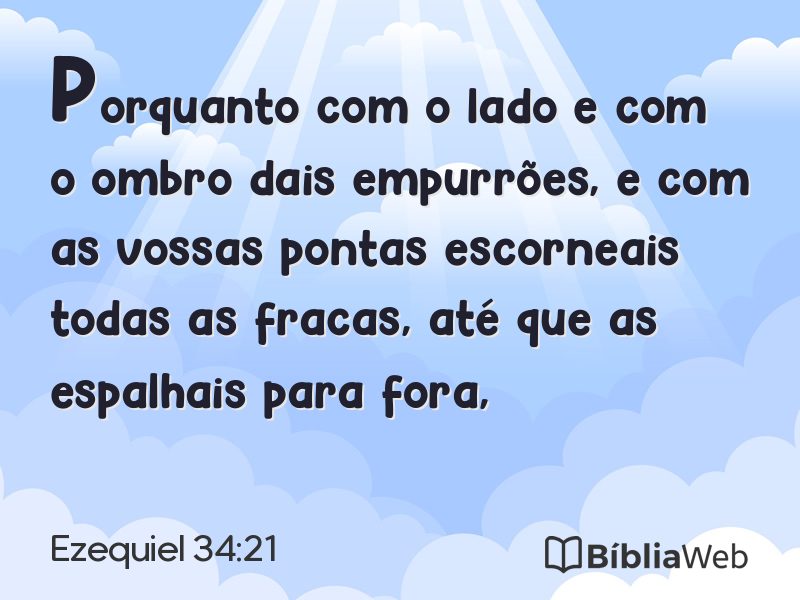 Ezequiel 34:21 em imagem para compartilhar