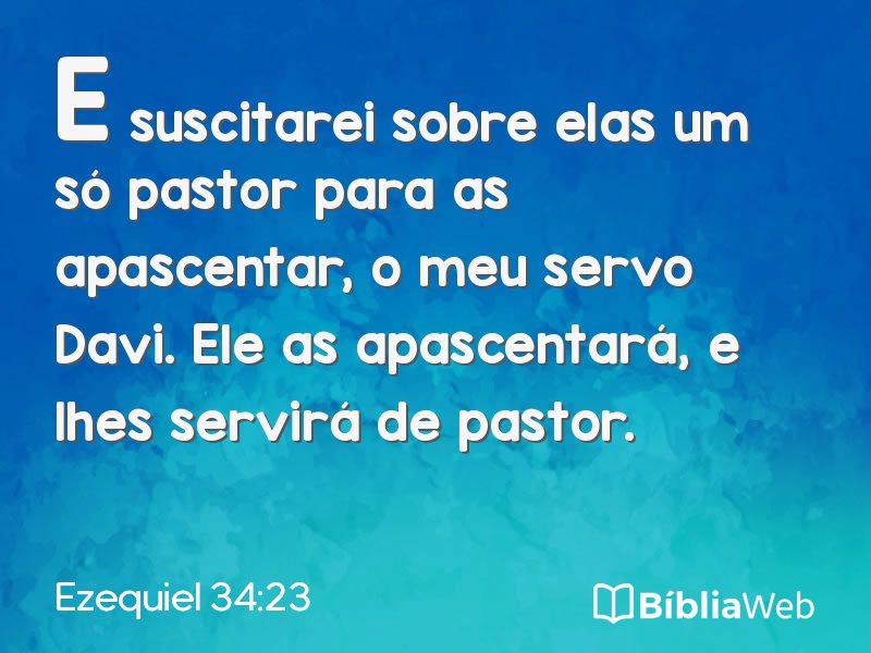 Ezequiel 34:23 em imagem para compartilhar