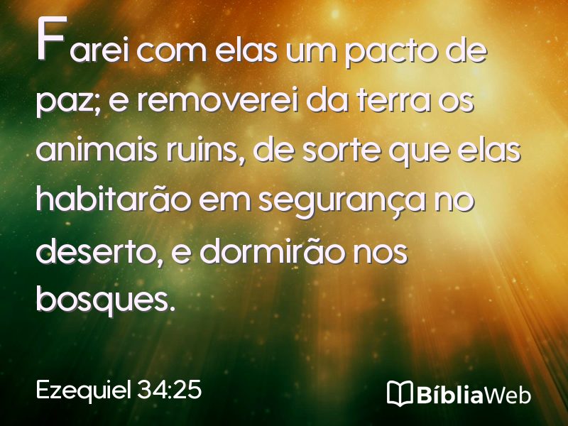 Ezequiel 34:25 em imagem para compartilhar