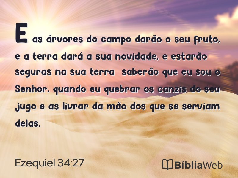 Ezequiel 34:27 em imagem para compartilhar