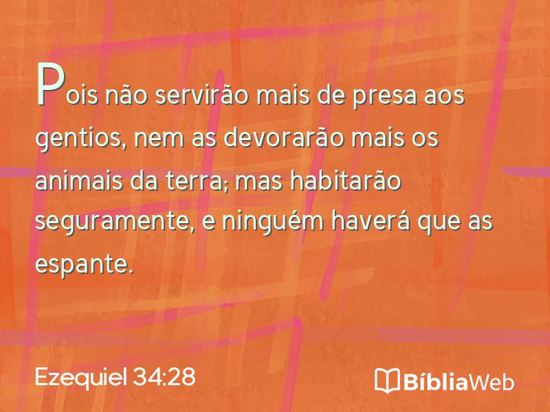 Ezequiel 34:28 em imagem para compartilhar