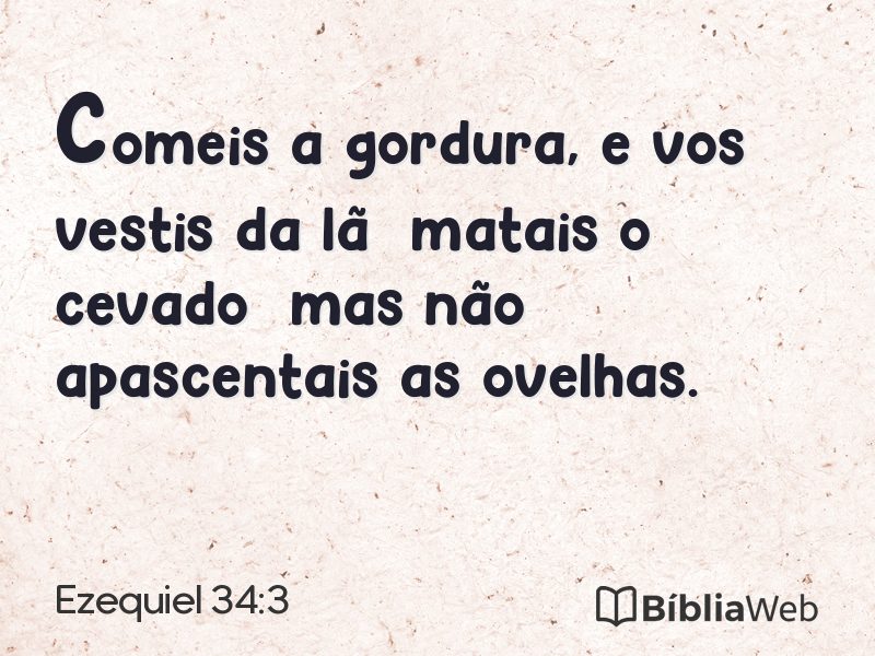 Ezequiel 34:3 em imagem para compartilhar