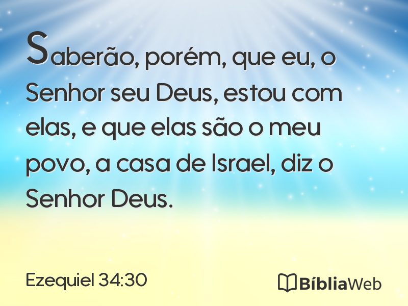 Ezequiel 34:30 em imagem para compartilhar