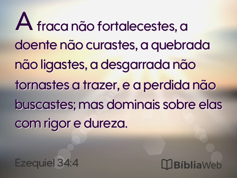 Ezequiel 34:4 em imagem para compartilhar