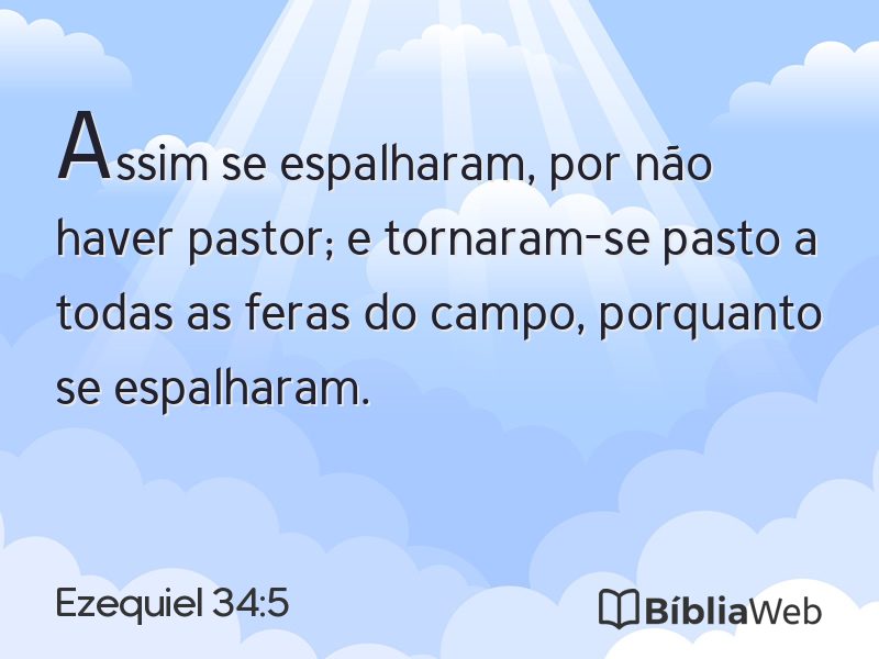 Ezequiel 34:5 em imagem para compartilhar