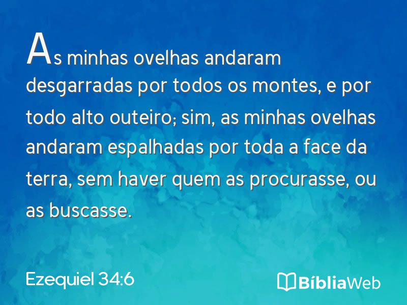 Ezequiel 34:6 em imagem para compartilhar