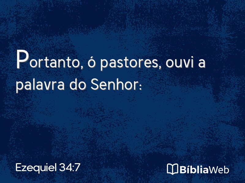 Ezequiel 34:7 em imagem para compartilhar