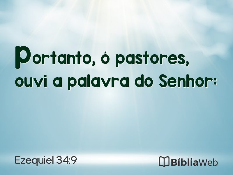 Ezequiel 34:9 em imagem para compartilhar