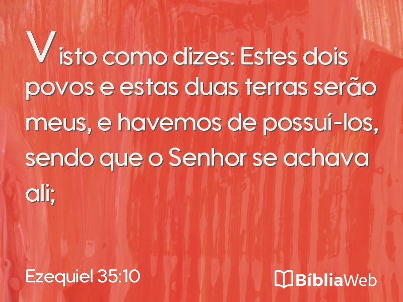 Ezequiel 35:10 em imagem para compartilhar