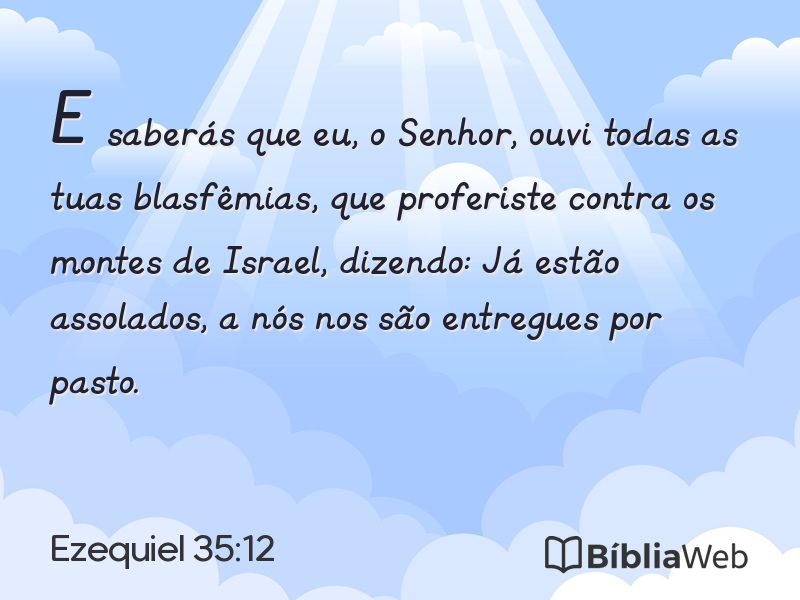 Ezequiel 35:12 em imagem para compartilhar