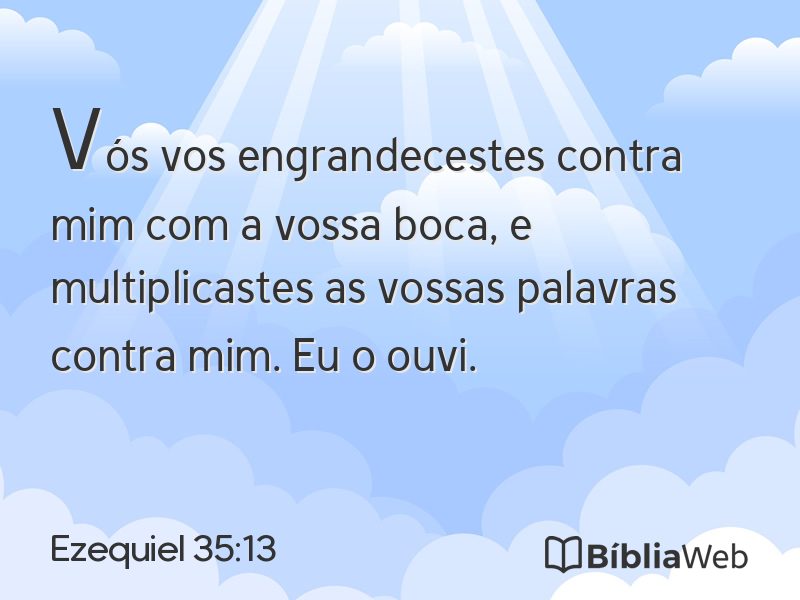Ezequiel 35:13 em imagem para compartilhar