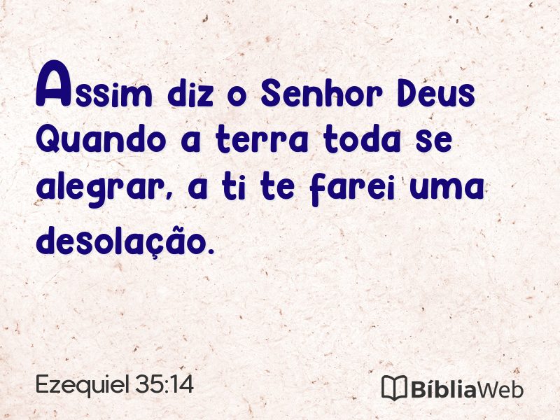 Ezequiel 35:14 em imagem para compartilhar