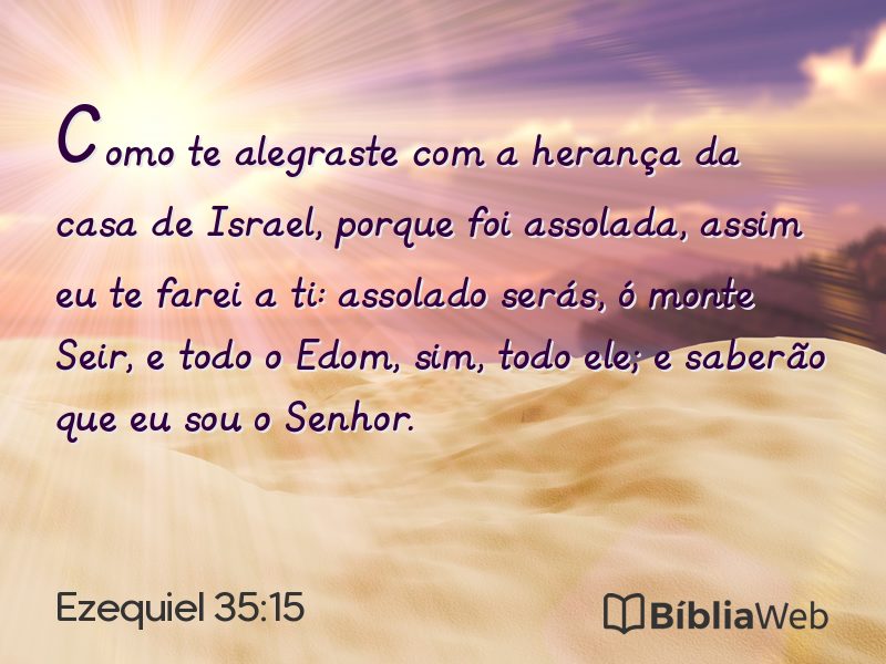 Ezequiel 35:15 em imagem para compartilhar