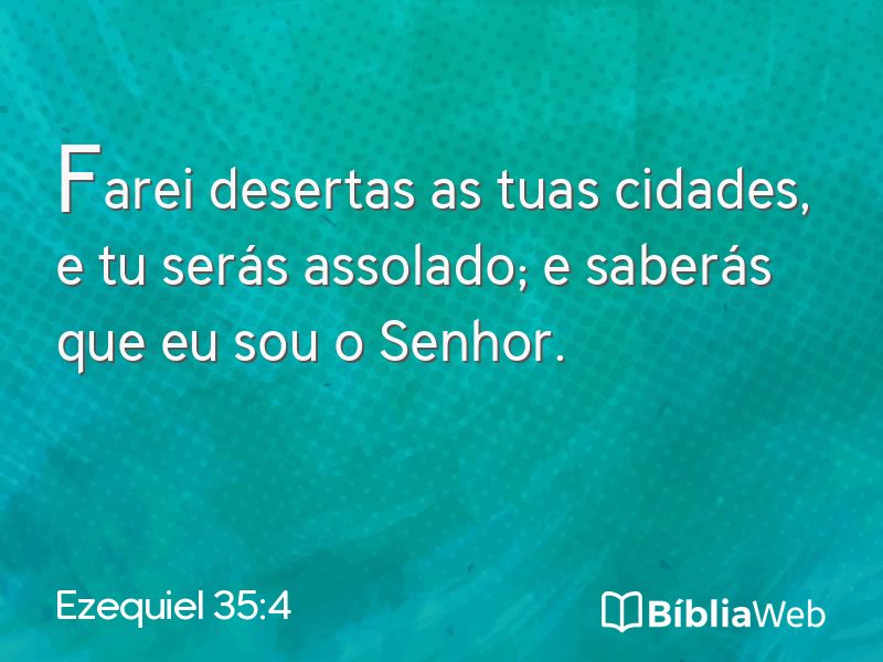 Ezequiel 35:4 em imagem para compartilhar