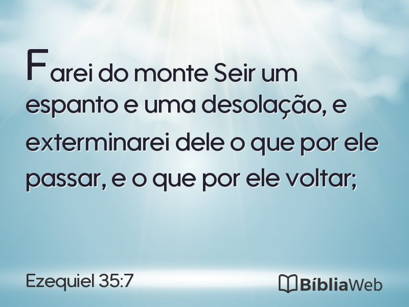 Ezequiel 35:7 em imagem para compartilhar