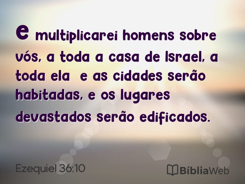 Ezequiel 36:10 em imagem para compartilhar